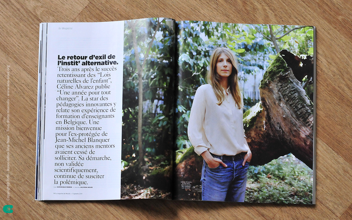 Ana-Nour-dans-le-magazine-le-monde2 Article sur Céline Alvarez dans le magazine Le Monde, avec l'action de l'association Ana-Nour citée.