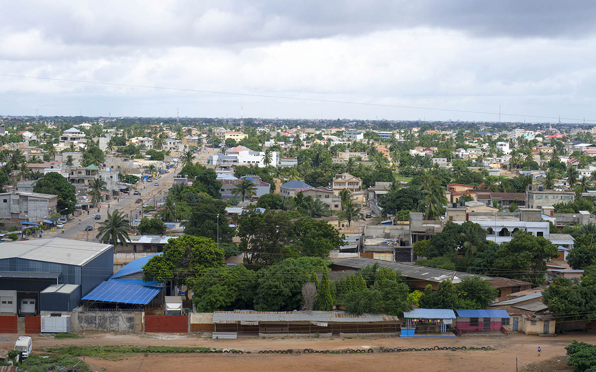 Panoramique sur Lomé, capitale du Togo.