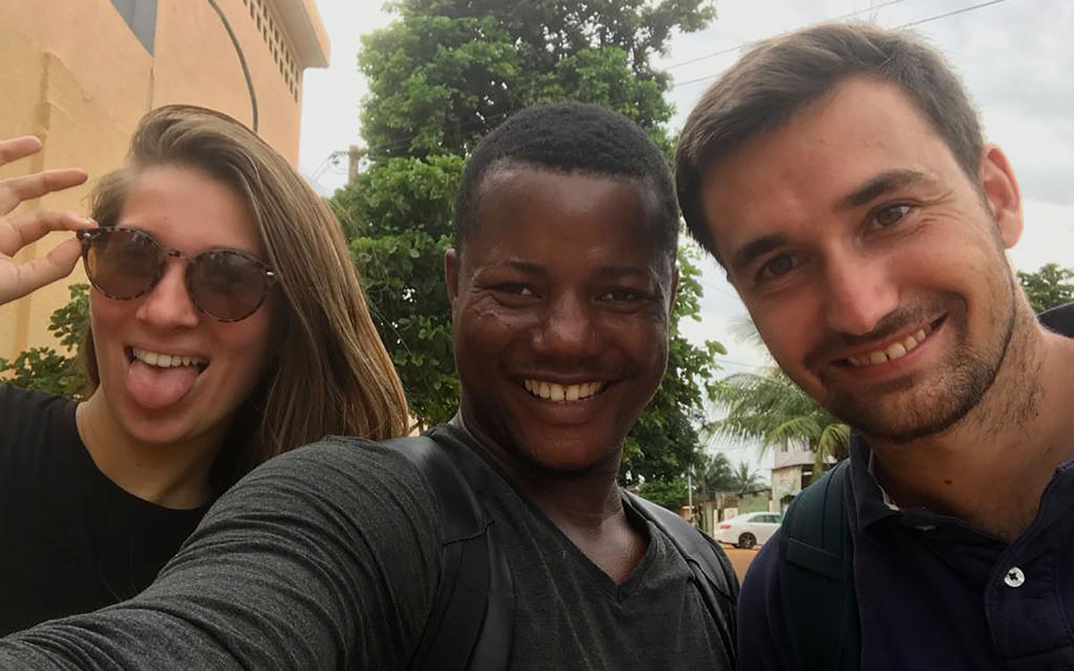 Claire, Soké et Colin : l'équipe de suivi pédagogique Ana-Nour Togo