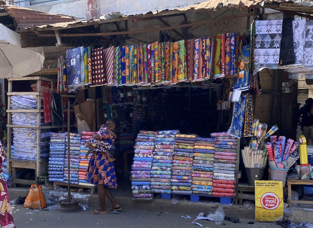 Boutique de tissus wax-Lomé