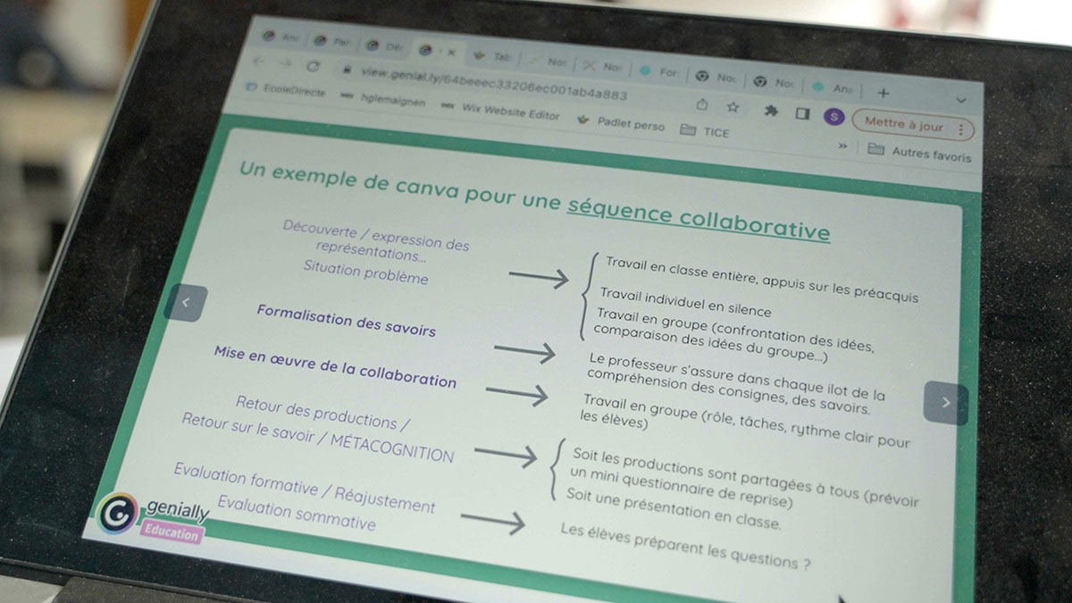 Slide de formation sur la collaboration - Formation Ana-Nour Neuroéducation 2023